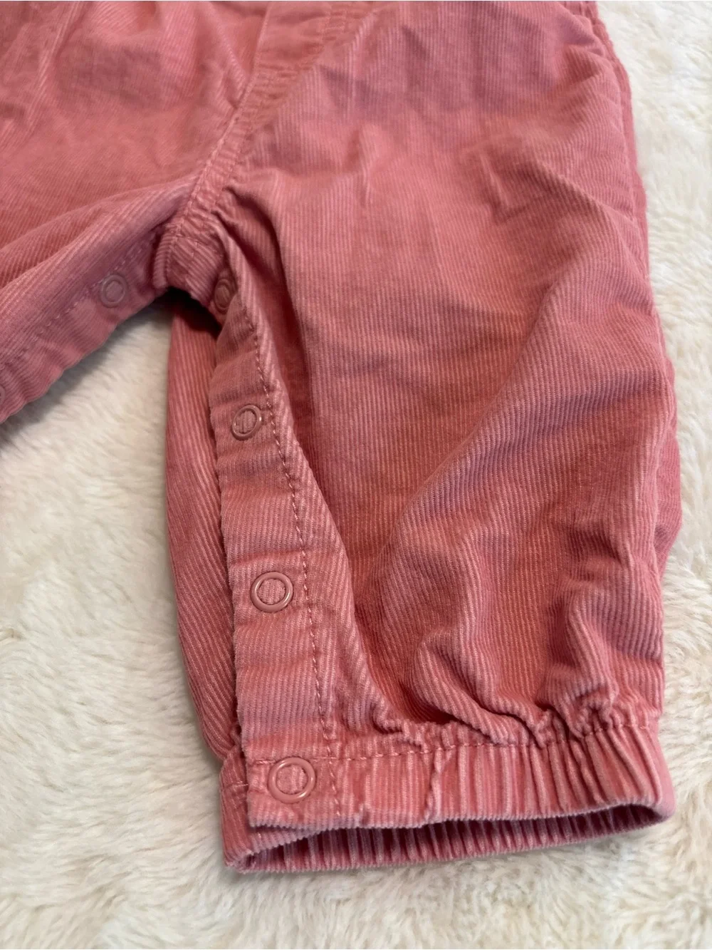 Carter's Rose Corduroy Bear Face Overalls 6 months baby girl